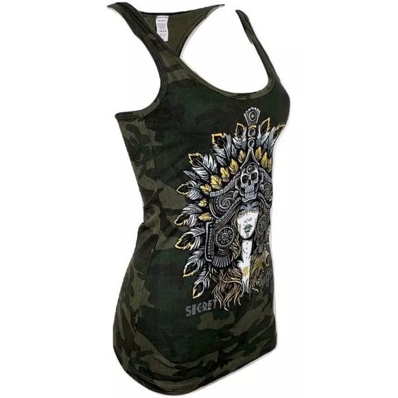 SECRET ARTIST by AFFLICTION Women's TANK ZUMA Tee - Picture 7 of 10